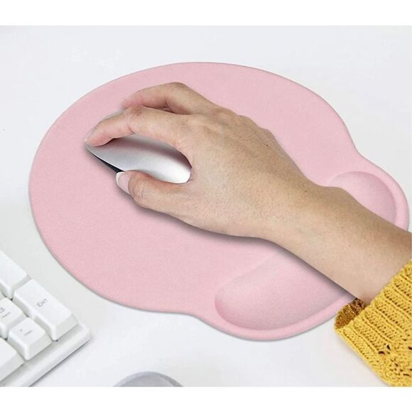 Padded wrist rest support mouse pad. Pink floral design. NWT. - Picture 1 of 6